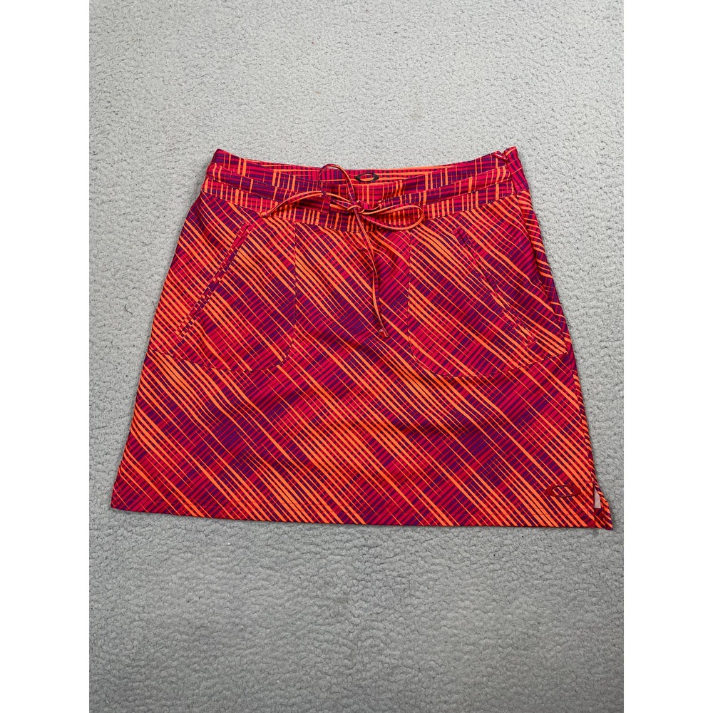 Oakley Womens Size 2 Orange Purple Golf Tennis Mini Skirt